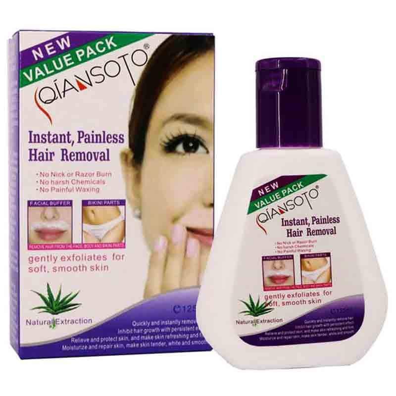Instant, Painless Hair Removal, QIANSOTO brand Natural extraction reduces face hair and body hair natural extraction Painless hair removal essence