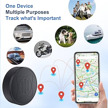 GPS Tracker for Car, Magnetic Mini GPS Real Time Car Locator,Long Standby,Portable Magnet Install, Real-Time Positioning Tracking Device for Car, Truck, Bicycle, Motorbike, Scooter