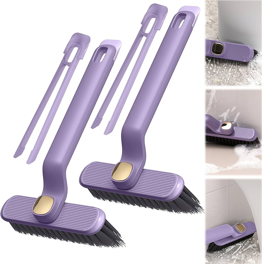 Multi-Function Rotating Crevice Cleaning Brush, 360 Degree Rotating Crevice Cleaning Brush, Hard Bristle Crevice Gap Brush, Corners Cleaning Tool for Cleaning Bathroom, Kitchens Tile Floors