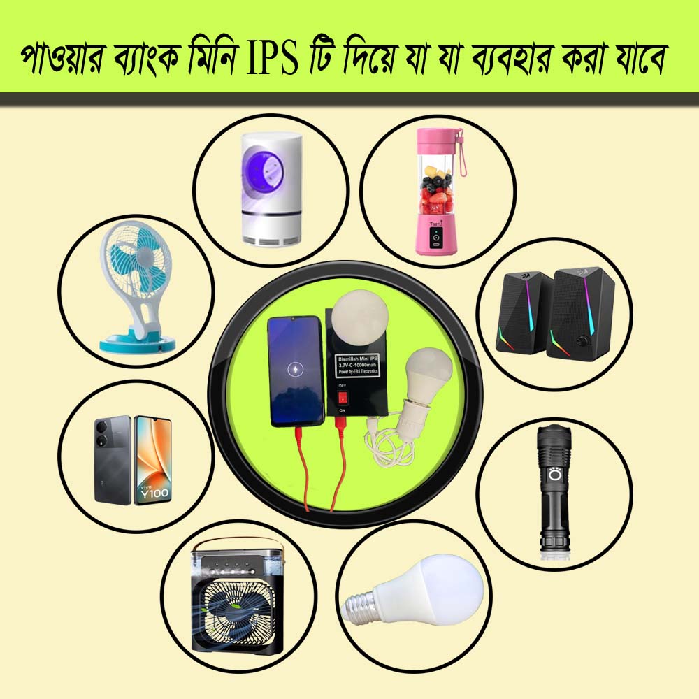 10000mph Mini IPS With Light Free Double USB